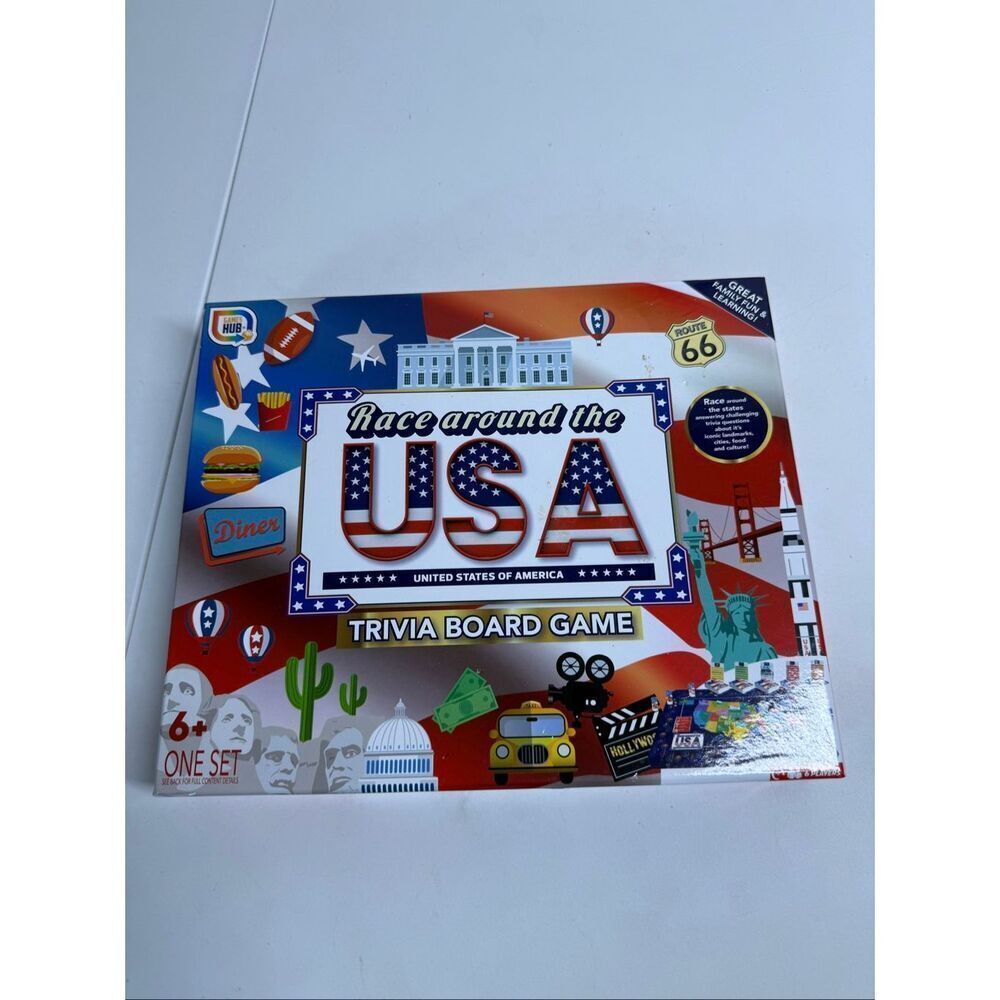 Race Across America Trivia Board Game, GamesHub 2022, New In Box